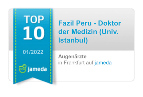 Fazil Peru ist Top 10 Mediziner, im Bereich Augenlasern (laut jameda)